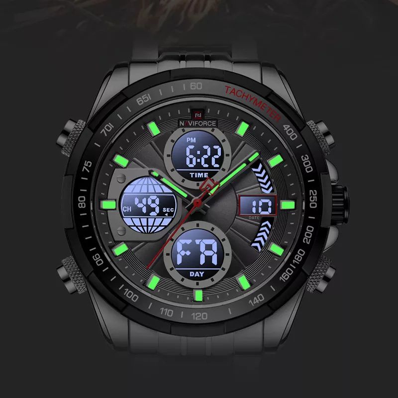 JAM TANGAN NAVIFORCE PRIA SPORT MILITARY NF-9197 SS 5