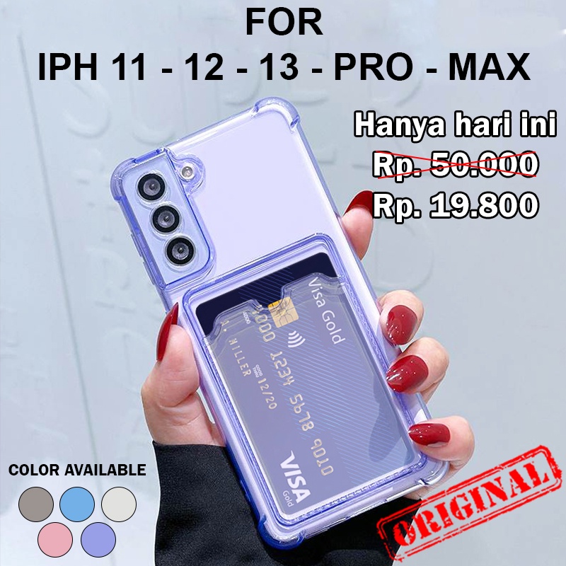 CARD SLOT case iPhone 11 12 13 Pro Max softcase casing hp cover tpu case photocard tpu slim korean c
