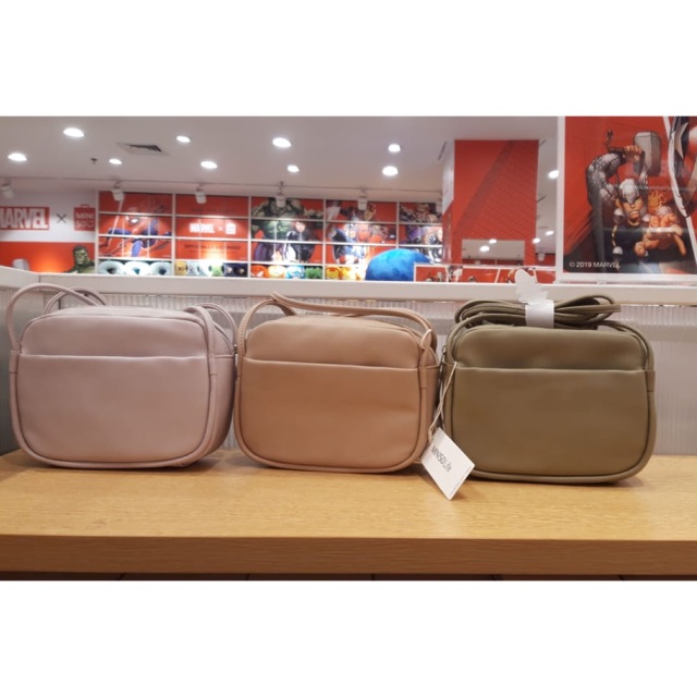 Jual Miniso Official New Solid Color Crossbody Handbag Tas Selempang