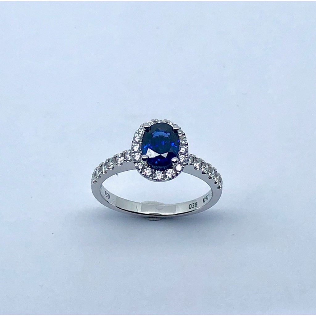 Grandsaerah Cincin Berlian Blue Safir Royal Blue