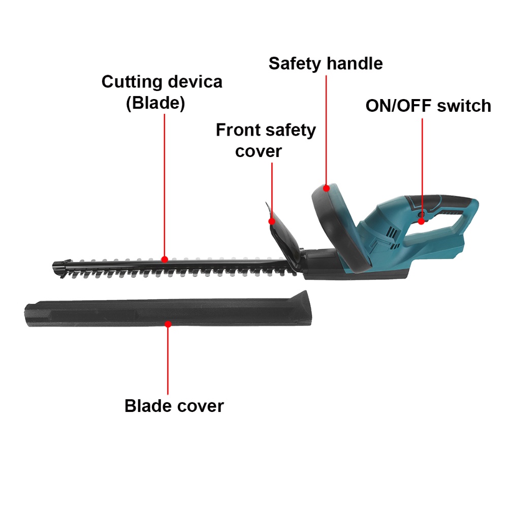 Mesin Pemangkas Dahan Baterai 48 Volt Cordless Hedge Trimmer Pemangkas Ranting Bunga Taman