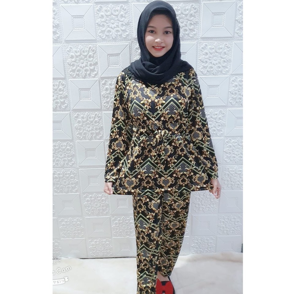 Baju Setelan Motif Sultan / One Set Fit XL