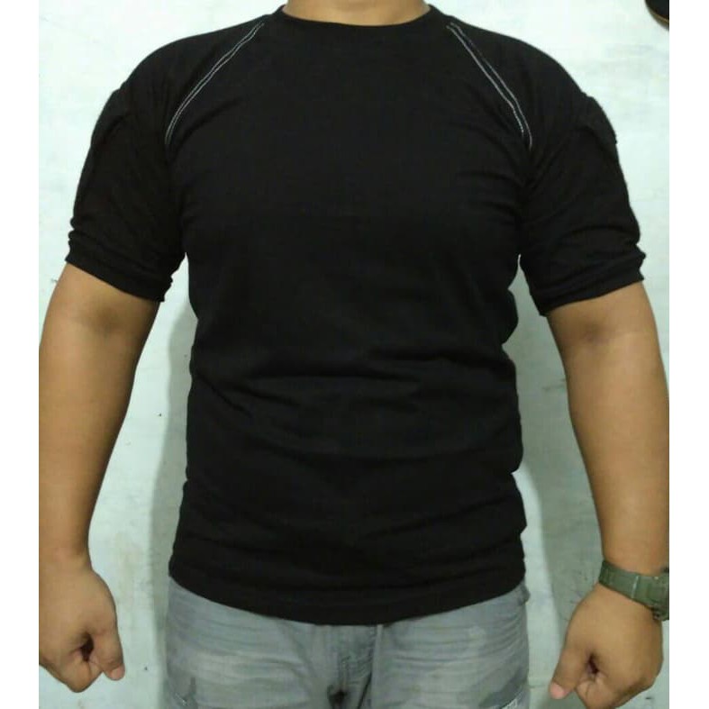 promo juara kaos tactical hitam polos lengan pendek/baju bdu/baju combat shirt