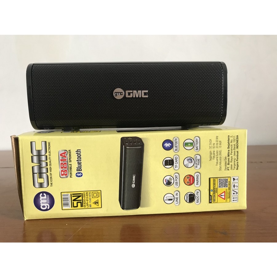 Speaker Aktif GMC ORI Bluetooth Portabel 881A - JERNIH & EXTRA BASS
