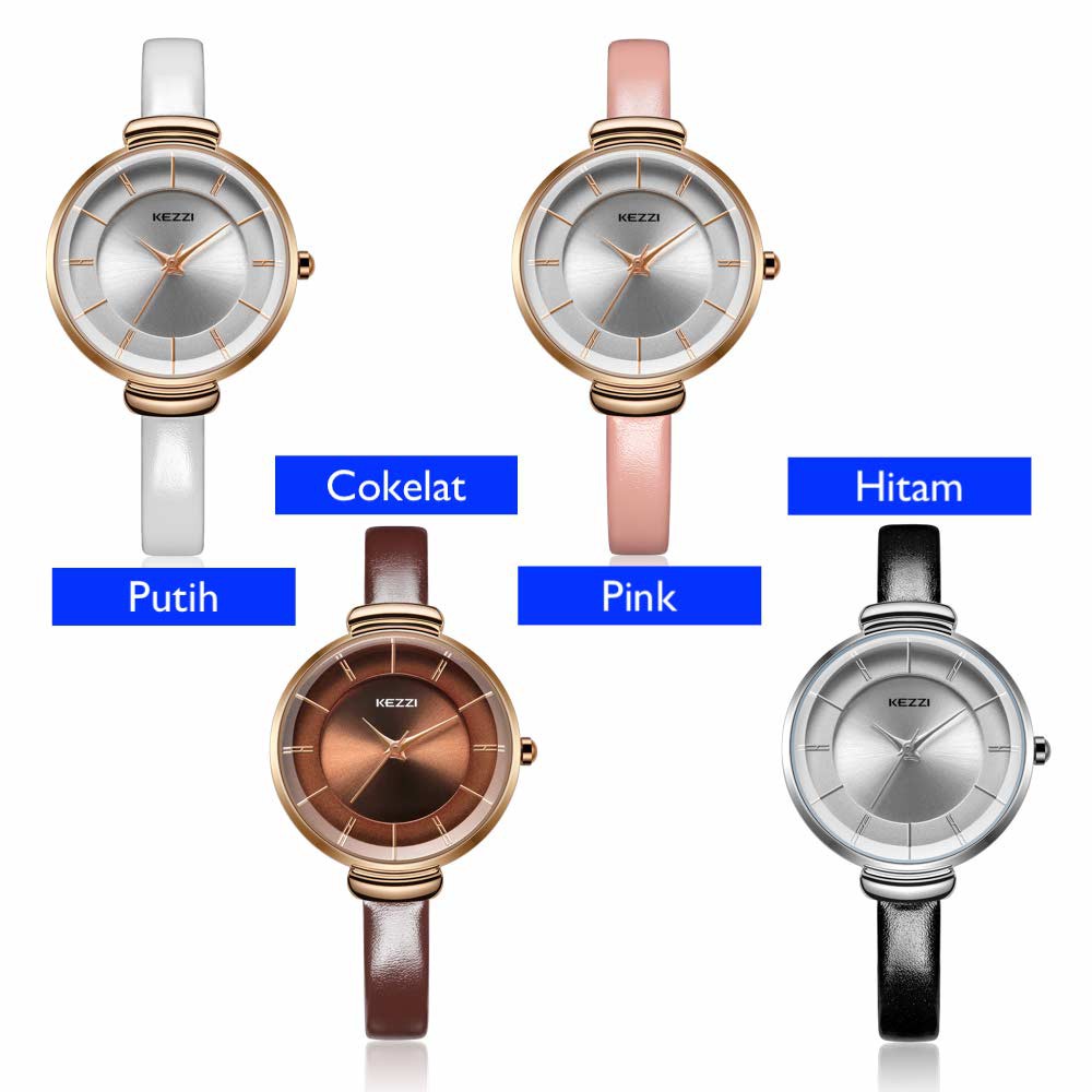 Kezzi Korea 1924 Cokelat - Jam Tangan Fashion Wanita - Model Analog