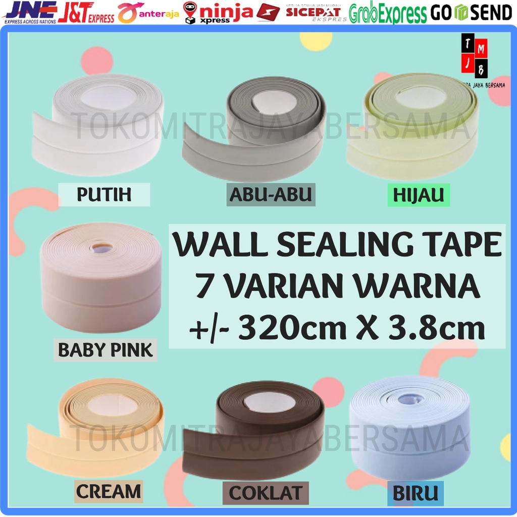 TAPE PEREKAT LAKBAN ANTI JAMUR AIR MINYAK PVC WASTAFEL DAPUR KAMAR MANDI STRIP ISOLASI