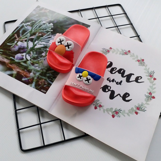 HappyOliver SANDAL ELMO IMPORT Sandal Anak selop karet lucu Sendal anak motif untuk anak perempuan laki