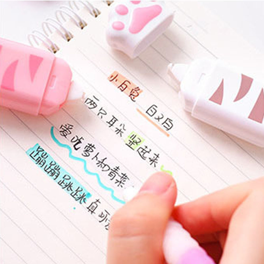 Lanfy Correction Tape / Tip Ex Kertas Bentuk Telapak Kaki Kucing Lucu Untuk Sekolah / Kantor