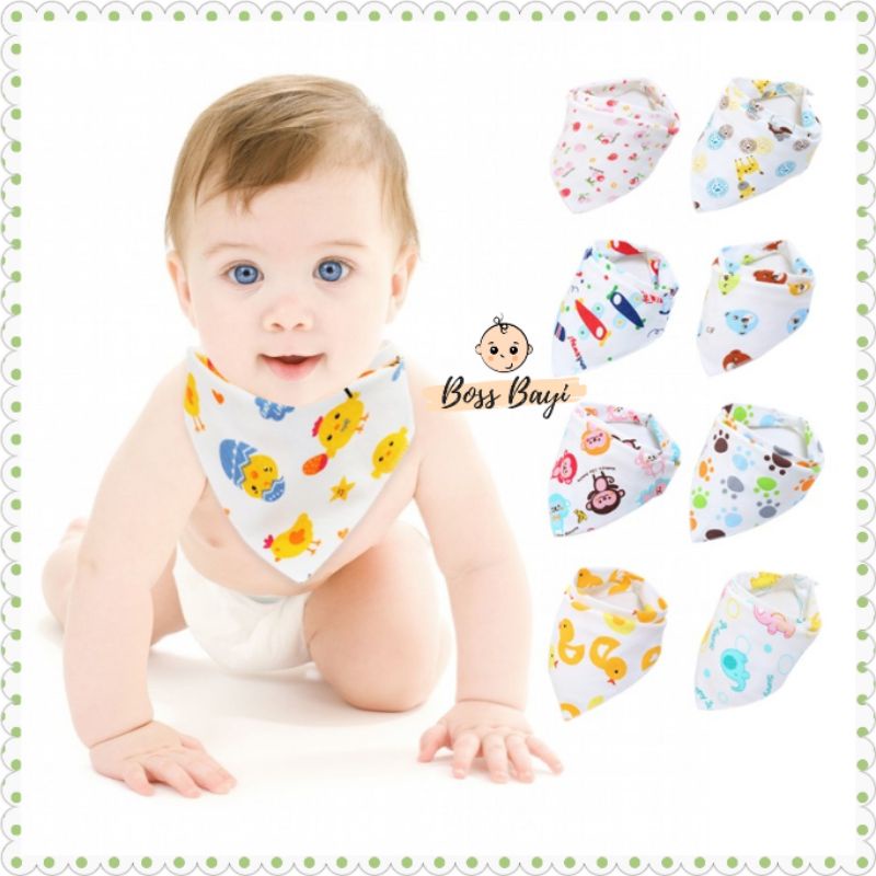 BOSS BAYI - Slaber Katun Segitiga Bayi / Celemek Bayi