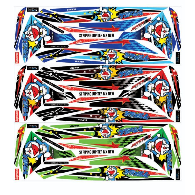 STRIPING STICKER/STIKER VARIASI MOTOR JUPITER MX NEW 135/NJMX DORAEMON