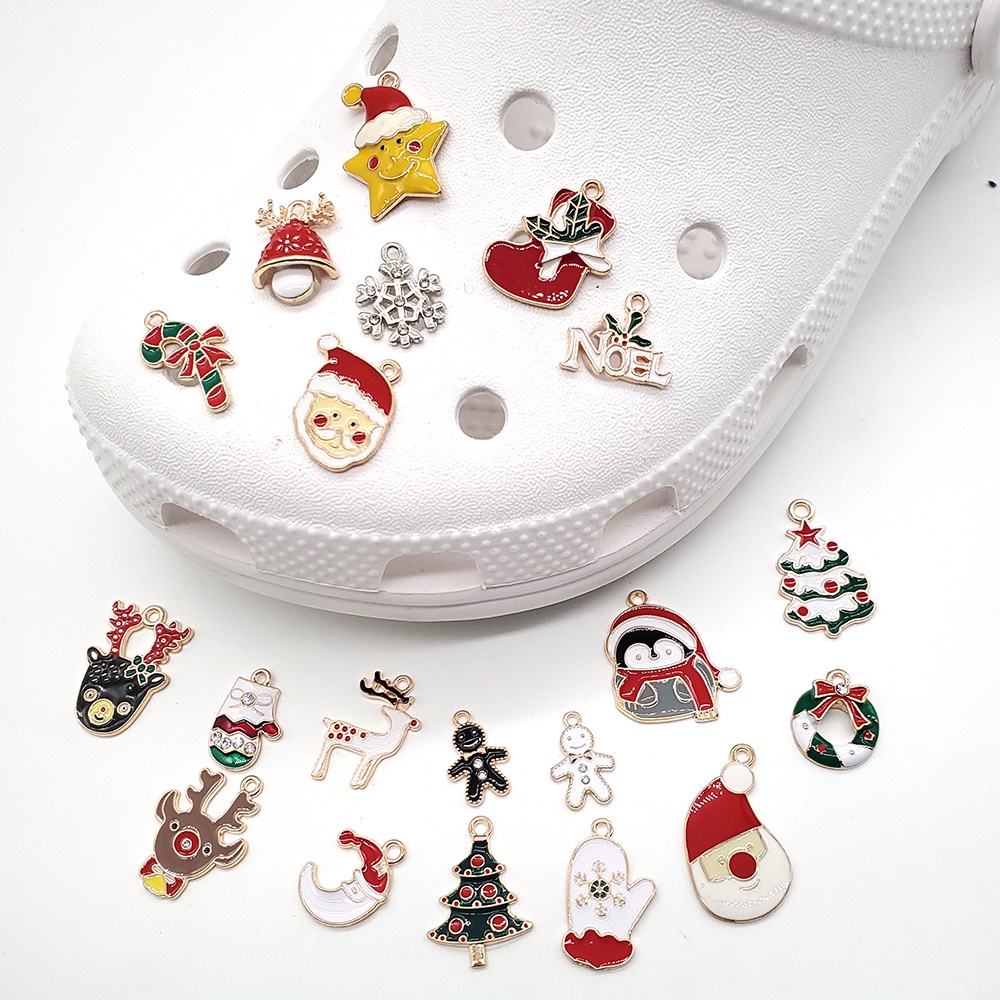 Charms Gelang Desain Sepatu Natal Bahan PVC Untuk Anak / Dewasa