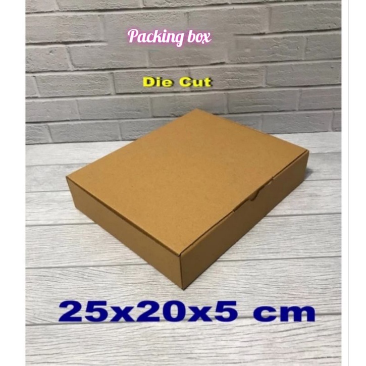 

kardus uk,25x20x5 cm box/karton die cut untuk packing dll