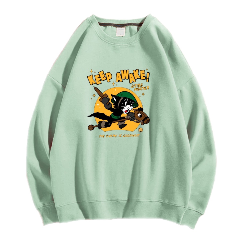 KEEP AWAKE! SWEATER CREWNECK PRIA WANITA  Size M-XXL ANAIRA