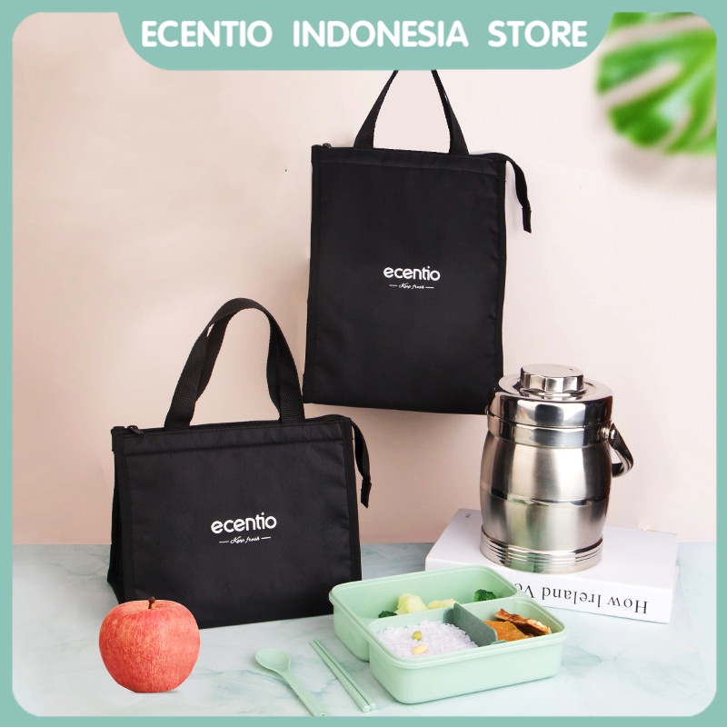 ecentio tas bekal lunch bag/Tas Bekal/Alumunium Foil Lunch bag /Tote bag Waterproof Big tas lunch