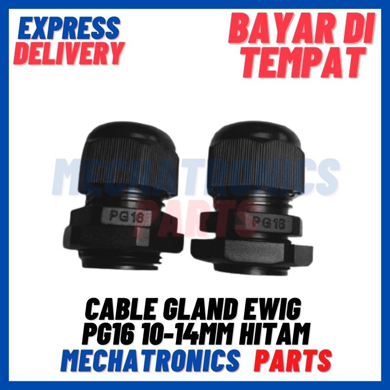 [DEV-9145] CABLE GLAND EWIG PG16 10-14MM HITAM