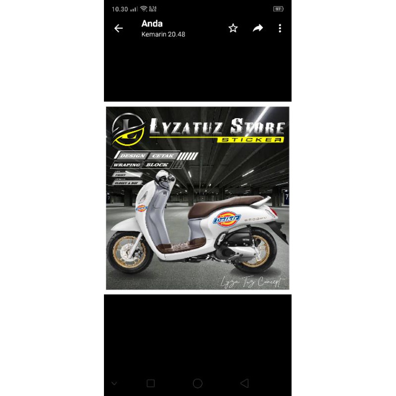 stiker scoopy custom keren