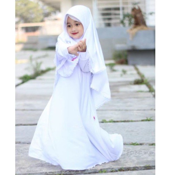 SHAFIYA_PUTIH_GAMIS BabyKids by Zhavira