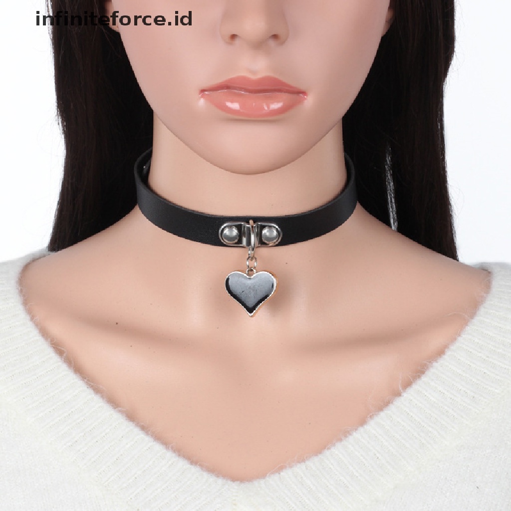 Kalung Choker Bahan Kulit Pu Gaya Punk Gothic