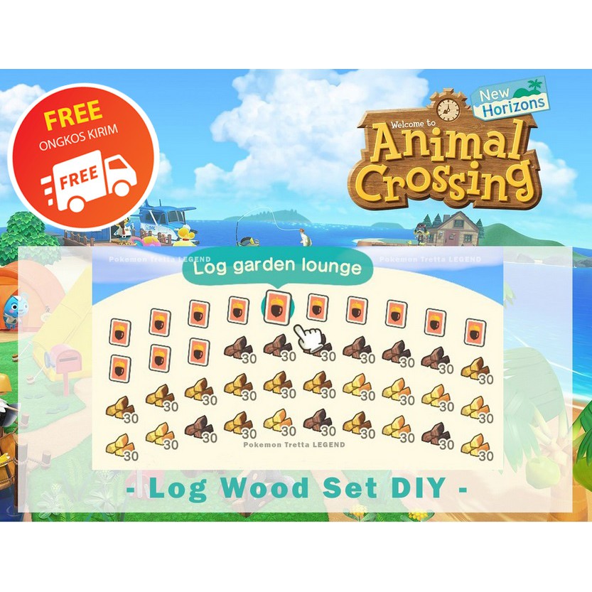 Log Wood Set DIY Lengkap BELLS NMT Animal Crossing