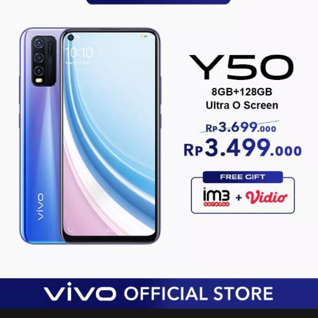 VIVO Y50 RAM 8GB ROM 128GB