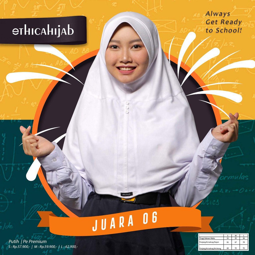 HIJAB INSTAN ETHICA  SEKOLAH JUARA PUTIH