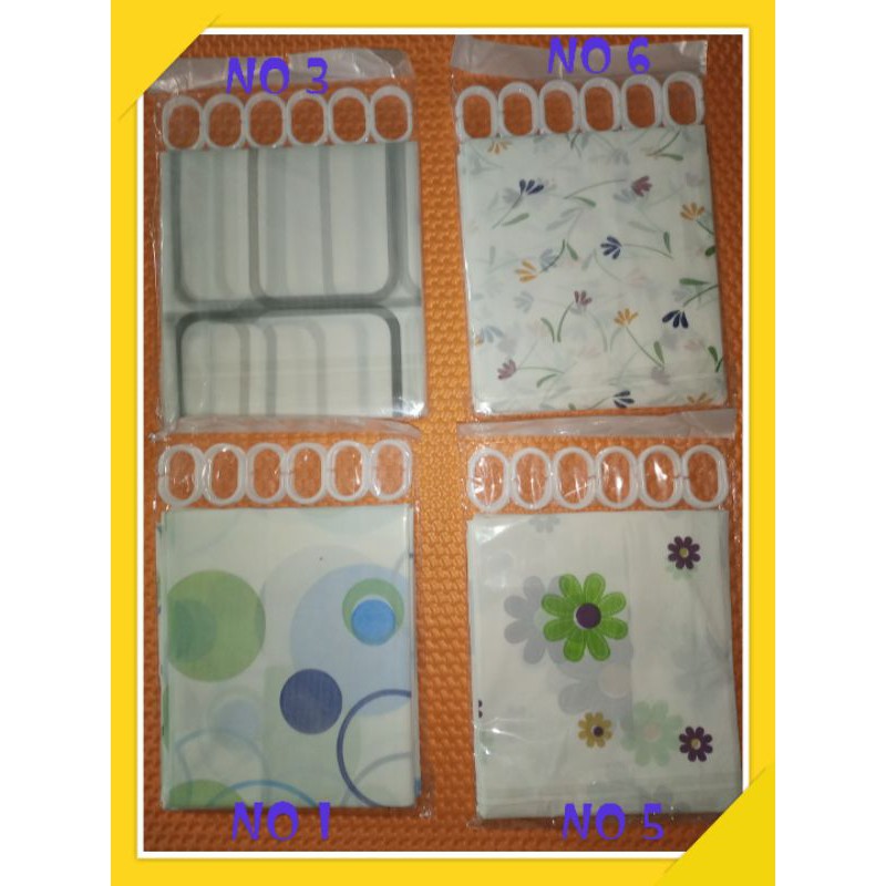 Tirai Shower Tirai Kamar Mandi Bahan PEVA 180 x 200 cm