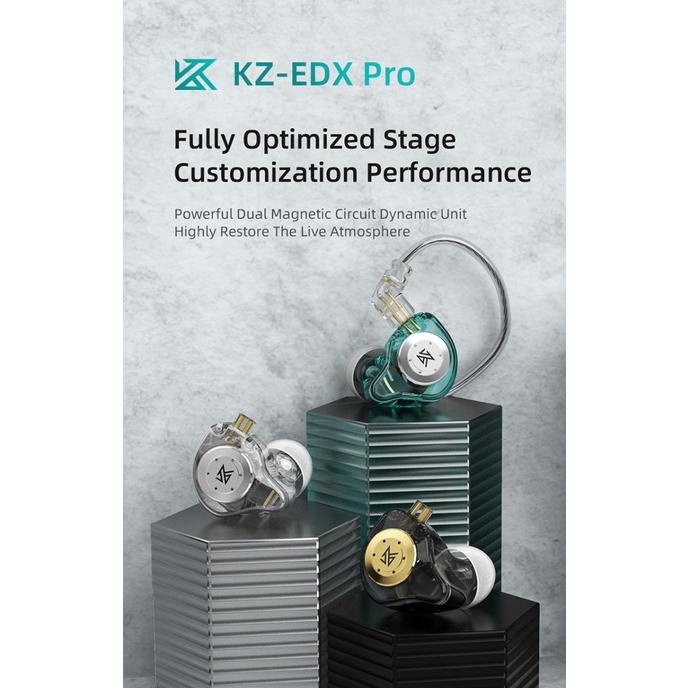 Kz Edx Pro Dynamic Hifi Iem Gaming With Mic
