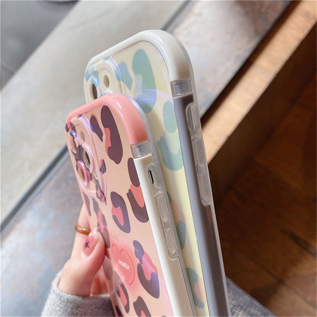 Soft Case Silikon Desain Leopard Untuk IPhone 12 13 11 Pro Max X Xs Max Xr Kxbk