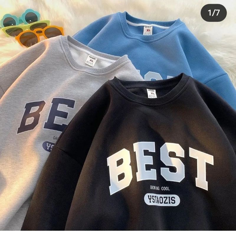 BEST L - XL SWEATER WANITA &amp; PRIA / SWEATER CREWNECK