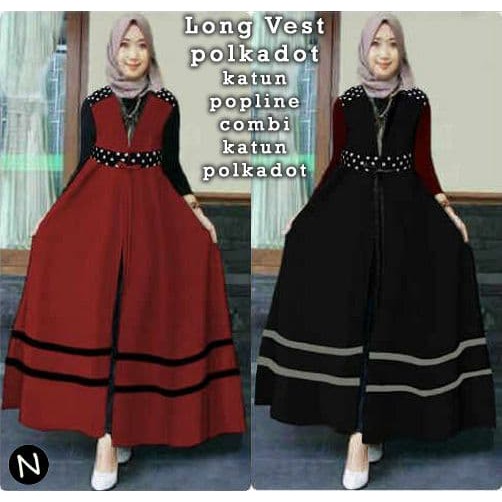 long vest katun cardigan katun cardi katun vest je Promo Cardigan Wnt Rjt Kotak2 Import Cj1 Black