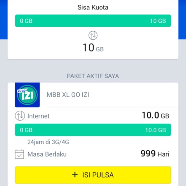 Baru Pulsa Xl Go Izi Kuota 10gb 20gb 30gb 40gb Paket Internet Mifi Termurah Shopee Indonesia