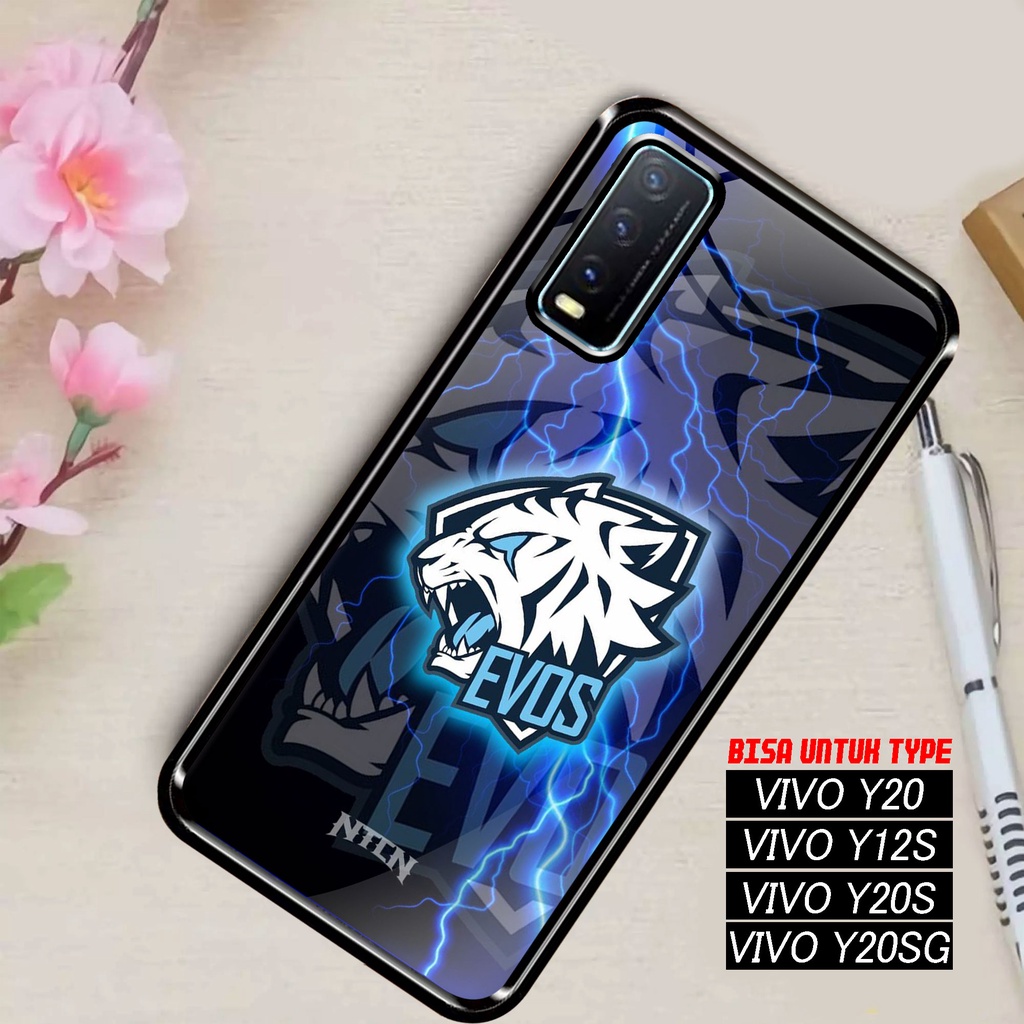 CA Case Hardcase Vivo Y20 Y12S Y20S Y20S G Glossy Motif evos esport gamers Unik 2D Case Kilau Softca