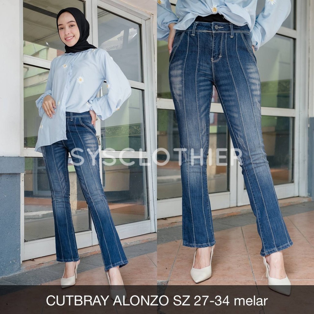 CELANA JEANS WANITA CUTBRAY ALONZO -SYSCLOTHIER