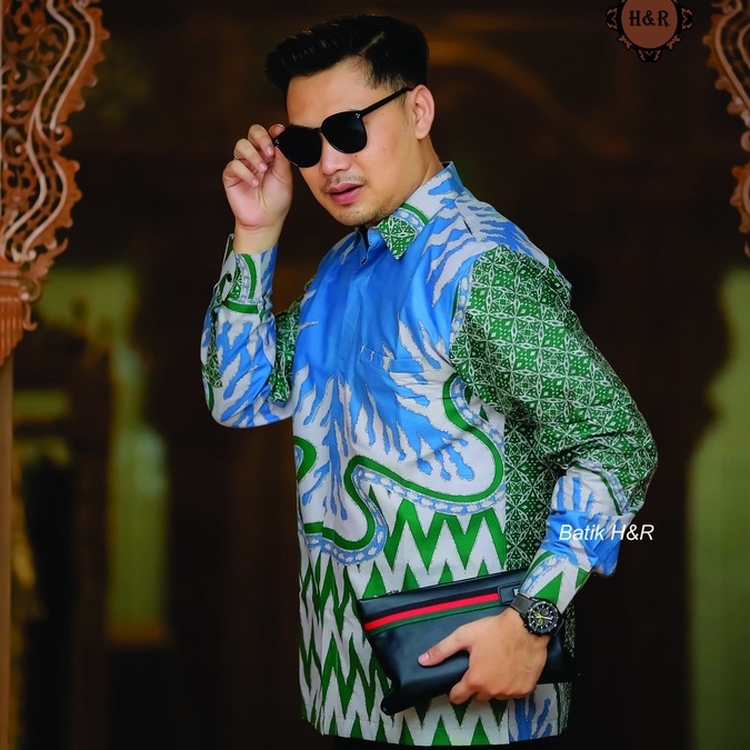 Baju Batik Pria Lengan Panjang Kemeja Batik Pria Batik Premium Kemeja Cowok Batik modern Baju Pria