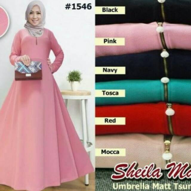 Gamis Polos waffle long dress