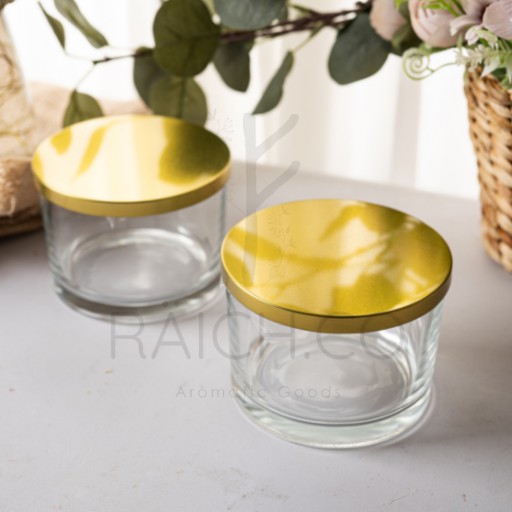 Toples 500 ml Gold Rose Silver Candle Jar Container Kontainer Lilin Kue Permen Candle