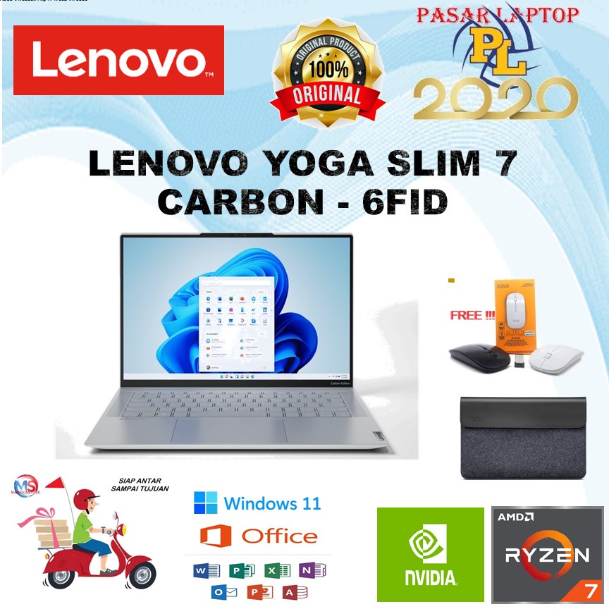 LENOVO YOGA SLIM 7 CARBON TOUCH 2.8K OLED RYZEN 7 5800 16GB 1TBSSD MX450 2GB W11+OHS 14.0 90HZ 3YR P