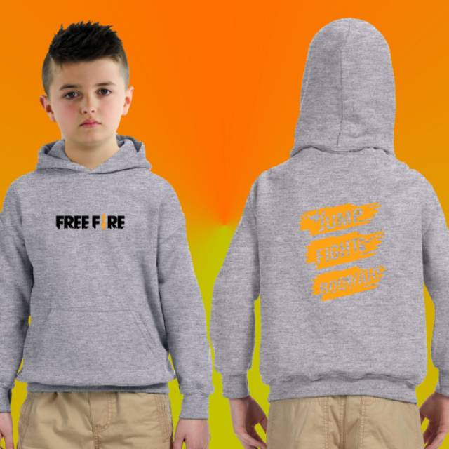JAKET SWEATER ANAK HOODIE COWOK FREE FIRE