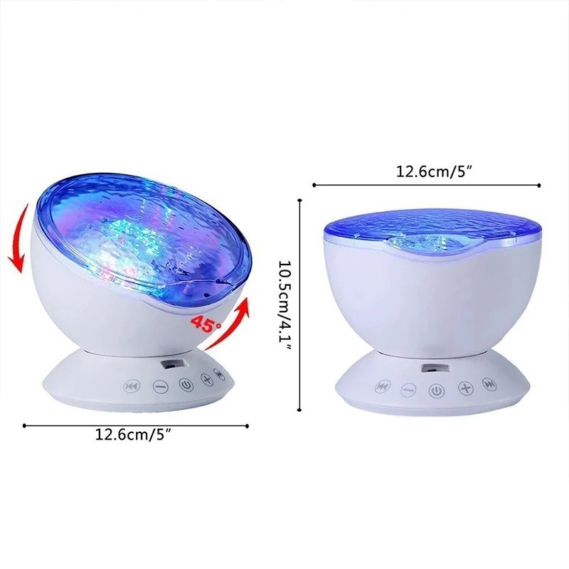 Ocean Wave Projector Night Light with Remote Control