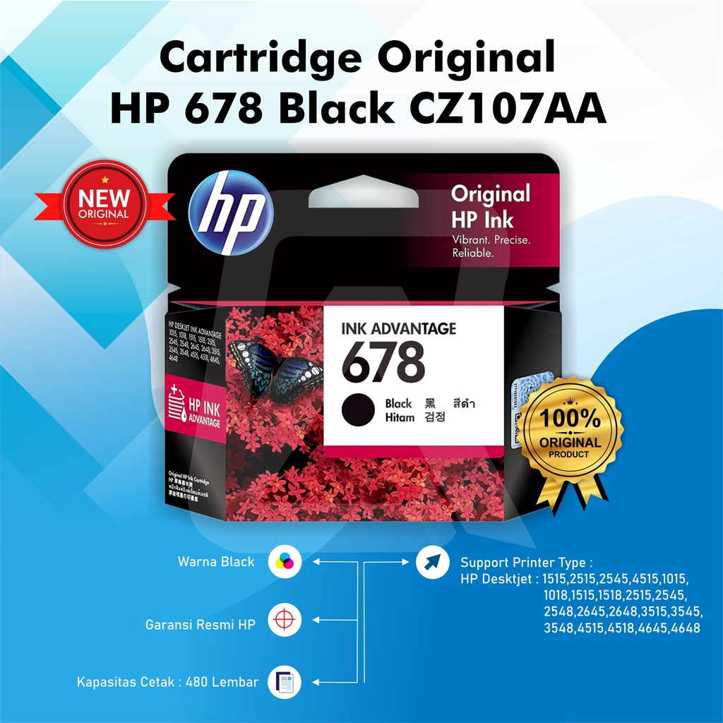 Tinta HP 678 Black Original Ink Cartridge