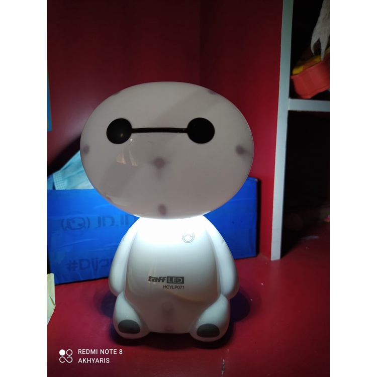 SDi Lampu Belajar / Baca / Meja LED Karakter Kartun Baymax Rechargable  Lampu Hias Belajar LED Meja AMT