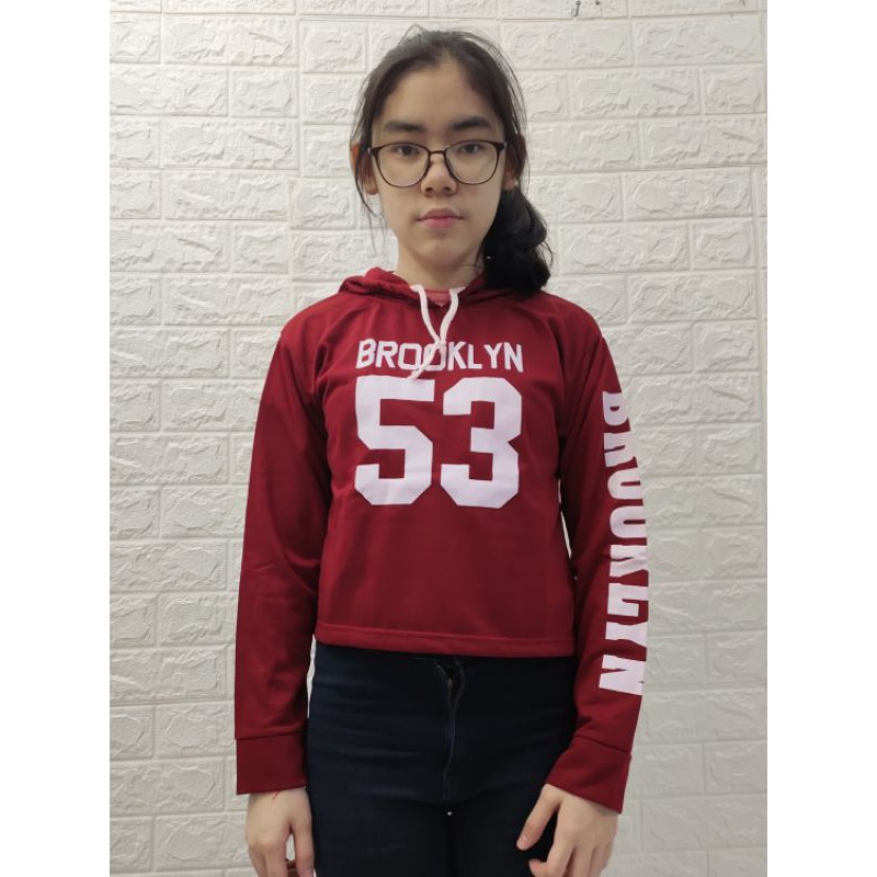 Sweater crop hoodie wanita premium harga murah...
