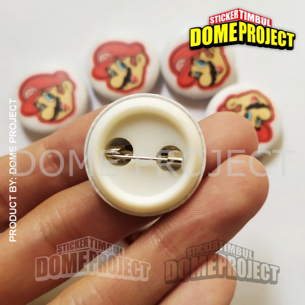 [PROMO BUY 3 GET 1] MARIO HEAD PIN PENITI 25MM BUTTON PIN AKSESORIES ROMPI AKSESORIES TAS