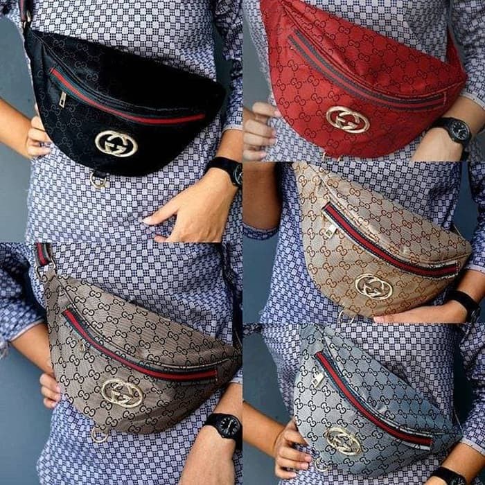 ✷*Terlaku* Tas Pinggang Wanita Murah Amelia Waistbag Keren Bagus Warna Hitam Putih Hijau Merah Pink