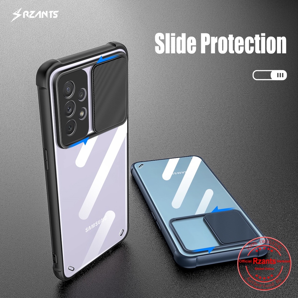 Case Samsung A72 Armor Fusion Slide Transparent Protection Camera Premium Casing