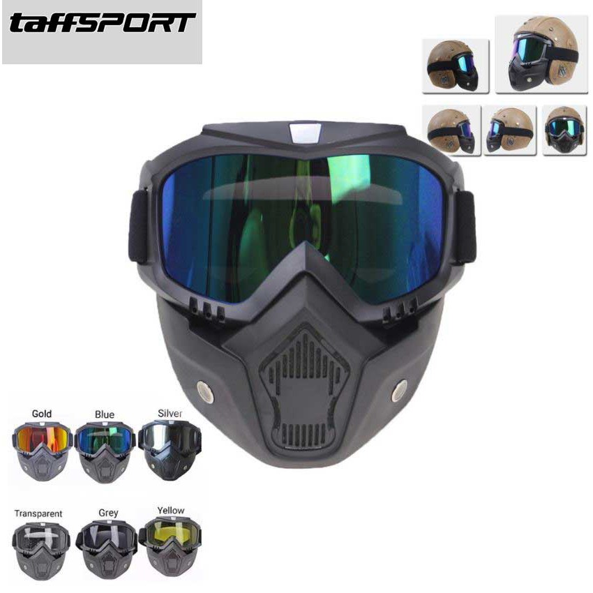 Taffsport ASLI IMPORT CINA Goggle mask kacamata gogle helm masker motor set paintball