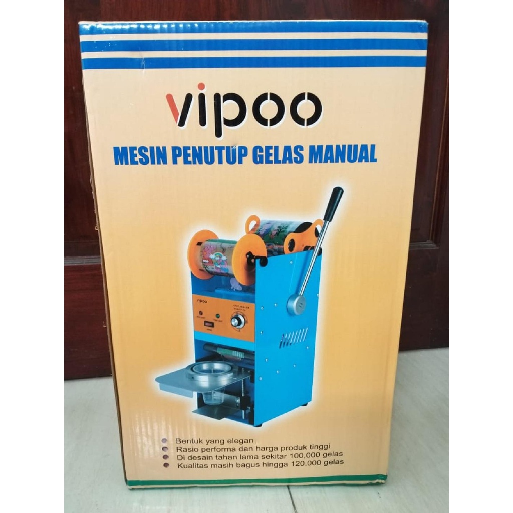 TERBARU Mesin Cup sealer vipoo V-D8/ Cup Sealer Press Gelas Plastik Minuman vipoo Sealing Machine AWET PRAKTIS