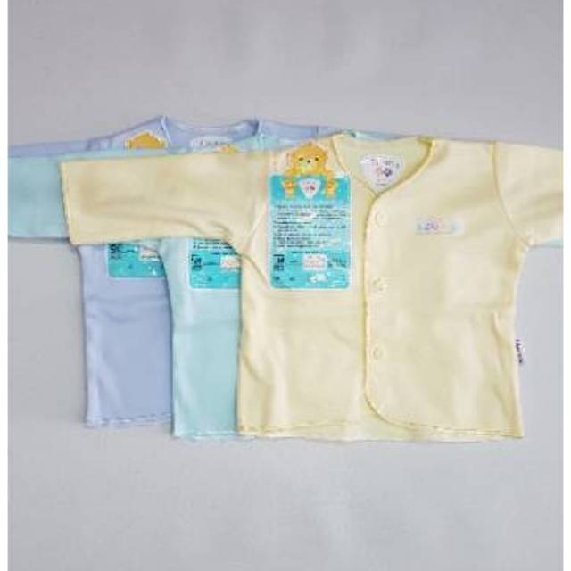 Libby baby tangan panjang warna newborn S M L 3pcs baju bayi kaos bayi