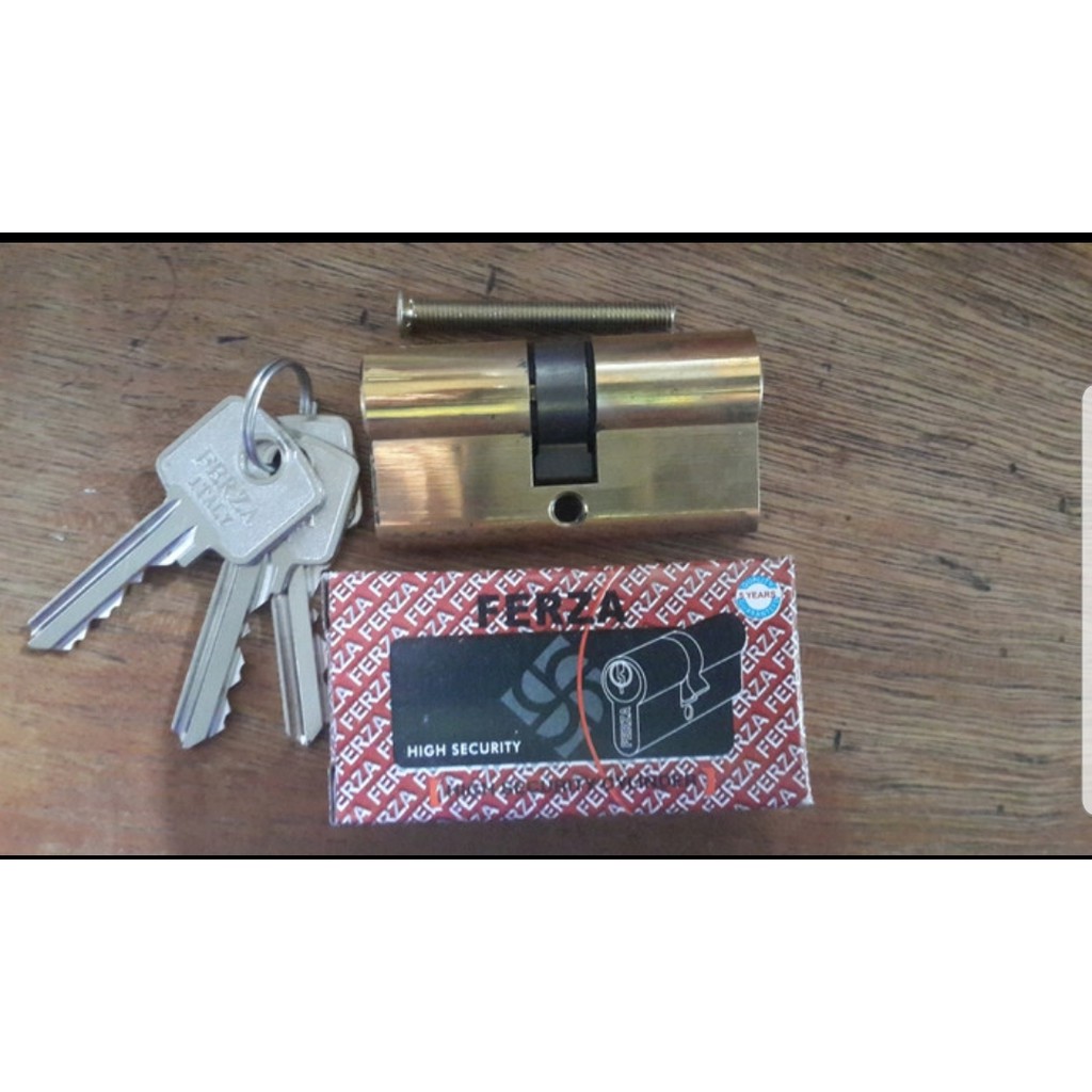 Silinder Kunci Pintu Ferza 60mm/ Cylinder Door/ Silinder Besar 3 Anak Kunci/ Dalaman Isi Pintu 60 mm