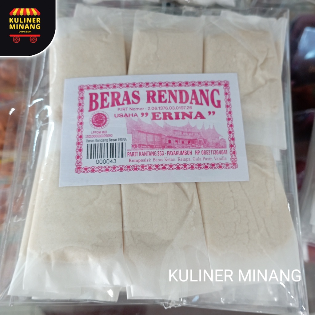 Jual Beras Rendang Erina Oleh Oleh Asli Cemilan Payakumbuh Padang Khas